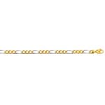 Figaro Chain Solid 750/18 K Two-tone Gold 6.0mm