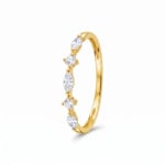 Bague or jaune 375/9 ct avec diamants de laboratoire 0.26 ct - 9KLGD155Y