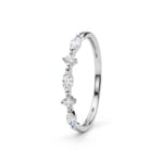 Bague or gris 375/9 ct avec diamants de laboratoire 0.26 ct