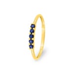 Five Stone Ring 750/18 K Gelbgold mit Saphiren