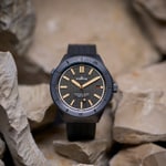 Fortis Marinemaster M-44 DLC Black Resin Horizon Strap - F8120031