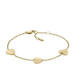Fossil Armband Harlow Linear Texture Heart Vergoldet