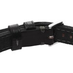 Fossil Armband Machine Edelstahl Leder gepolstert schwarz - JF04950040