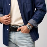 Fossil Autocross Dual Time Chrono Silbrig - FS6124