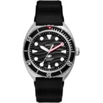 Fossil Breaker Date Silbrig / Schwarz 42mm