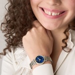 Fossil Carlie Mini Bicolore / Bleu  - ES5438