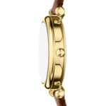 Fossil Carlie Mini Cuir Marron / Doré & Blanc - ES5464