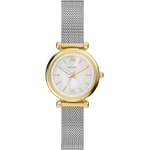 Fossil Carlie Mini Mesh Bicolor / Perlmutt