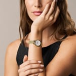 Fossil Carlie Mini Mesh Goldig / Perlmutt - ES5462