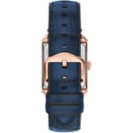 Fossil Carraway automatique en cuir bleu / rose & argenté 30mm - ME3274