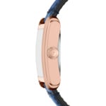 Fossil Carraway automatique en cuir bleu / rose & argenté 30mm - ME3274