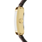 Fossil Carraway automatique en cuir brun / doré 30mm - ME3281