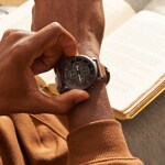Fossil Collider Hybrid Smartwatch HR Brown leather - FTW7008