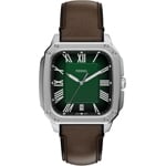 Fossil Crosby Date Silbrig & Grün / Braun