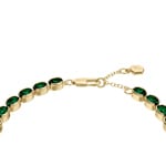 Fossil Ellis Armband Pave Glitz Messing Grün - JA7344710