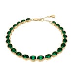 Fossil Ellis Armband Pave Glitz Messing Grün