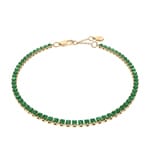 Fossil Ellis Armband Pave Glitz Messing Grün - JA7342710