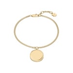 Fossil Ellis Kettenarmband aus Edelstahl goldfarben mit ID-Plakette