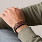 Fossil Everett Bracelet Topstitch Brown - JF04949040
