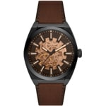 Fossil Everett Automatic Schwarz / Braun