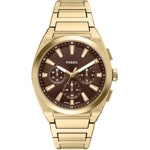 Fossil Everett Chronograph Gold / Brown 44mm