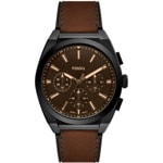 Fossil Everett Chronograph Black / Brown 44mm