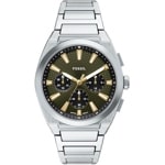 Fossil Everett Chronograph Silvery / Green 44mm