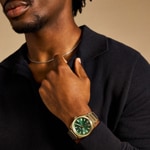 Fossil Everett Goldig / Grün - FS6090