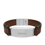 Fossil Everett Topstitch ID-Armband aus braunem Leder - JF04988040