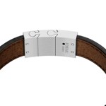 Fossil Everett Topstitch ID-Armband aus braunem Leder - JF04988040