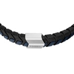 Fossil Geflochtenes Armband aus blauem und schwarzem Leder - JF04985040
