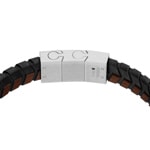 Fossil Geflochtenes Armband aus schwarzem und braunem Leder - JF04984040