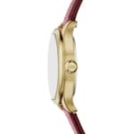 Fossil Gilmore Leather Red / Gold & Silvery 28mm  - ES5510