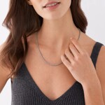 Fossil Halskette All Stacked Up Silbrig - JF04505040