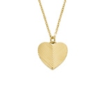 Fossil Halskette Harlow Linear Texture Heart Goldig