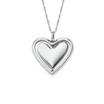 Fossil Collier pendentif rotatif Legacy Heart en acier inoxydable Argenté