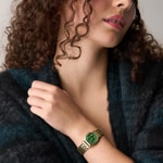 Fossil Harlow 32mm Gold / Green - ES5451