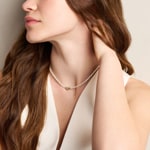 Fossil Harlow Collier Pendentif Rondelles Blanc - JF04992998