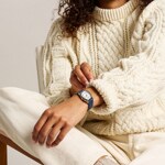 Fossil Harlow Leder Blau Silbrig / Beige - ES5425