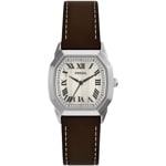 Fossil Harlow Leder Braun / Silbrig & Beige 33mm
