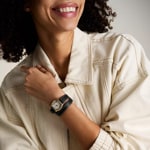 Fossil Harlow Cuir Noir Doré / Beige - ES5404