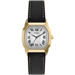 Fossil Harlow Leder Schwarz / Silbrig & Gold 33mm