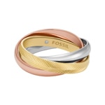 Fossil Harlow Ring Interlocking Links Tricolor - JF04807998