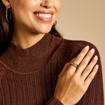 Fossil Harlow Ring Interlocking Links Tricolor - JF04807998