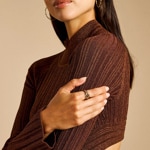 Fossil Harlow Ring Interlocking Links Tricolor - JF04807998