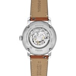 Fossil Heritage Leather Brown Automatic Silver / Blue - ME3263
