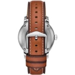 Fossil Heritage Leather Brown Automatic Silver / Blue - ME3263