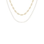 Fossil Heritage Pearl D-Link mehrreihige Halskette