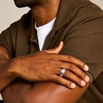 Fossil Knox Herrenring Knurled Texture - JF04768040