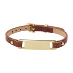 Fossil Lederarmband Heritage Plaque Braun - JF04370710